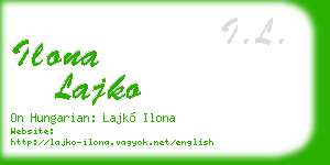 ilona lajko business card